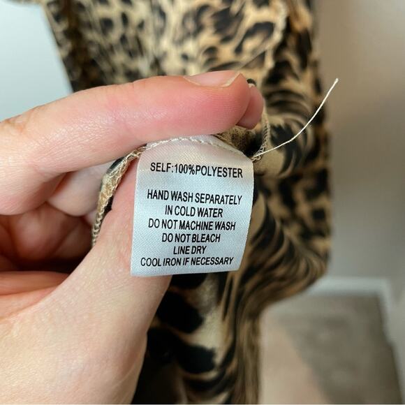 COTTON CANDY LA Leopard Long Sleeve Duster Size L - Picture 5 of 8